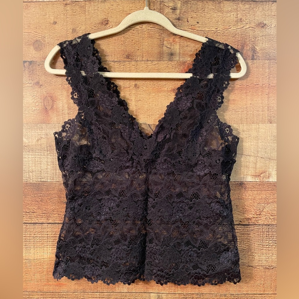 🖤 Natori full lace floral tank